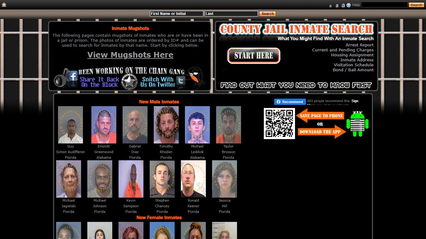 Recent Arrest Mugshots And Inmate Search - County Jail Inmate Search