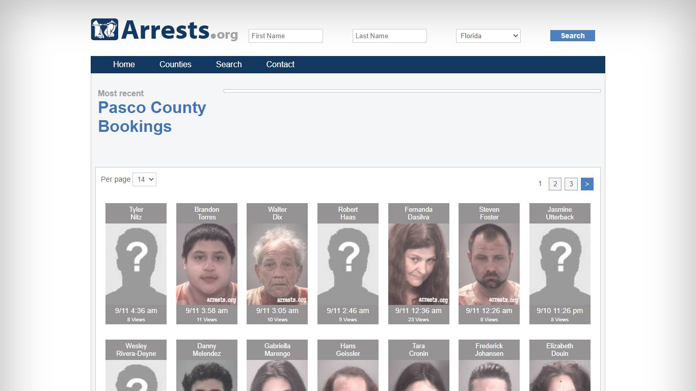 Pasco County Arrests and Inmate Search